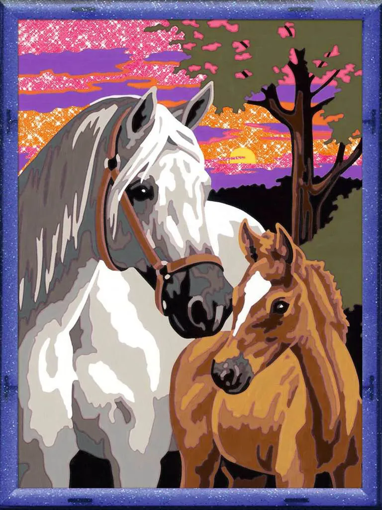 Puzzle Anti-Stress Chevaux Coucher de Soleil : Fini les Pièces Vagues