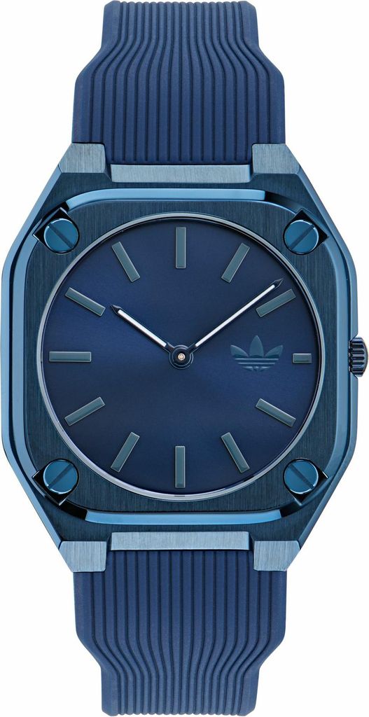 Adidas Uni Uhr CITY TECH THIN Silikon blau AOFH24001 Produktbild 