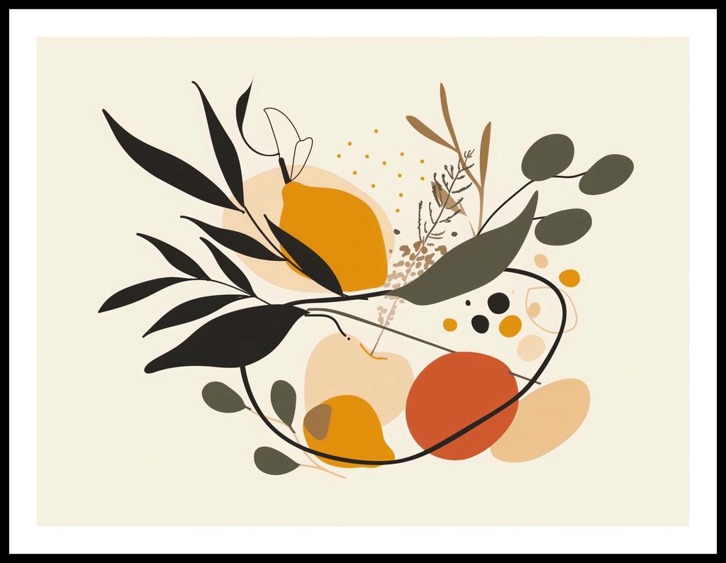Plakat 80x60cm Botanischer Wirbel
