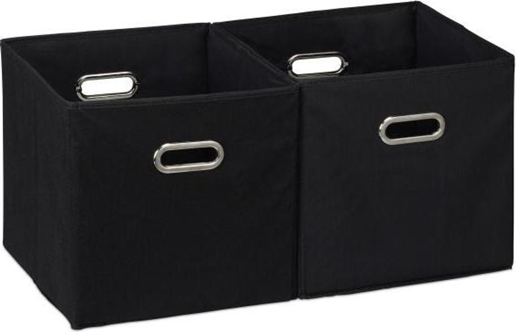 Schwarze Aufbewahrungsbox im 2er-Set