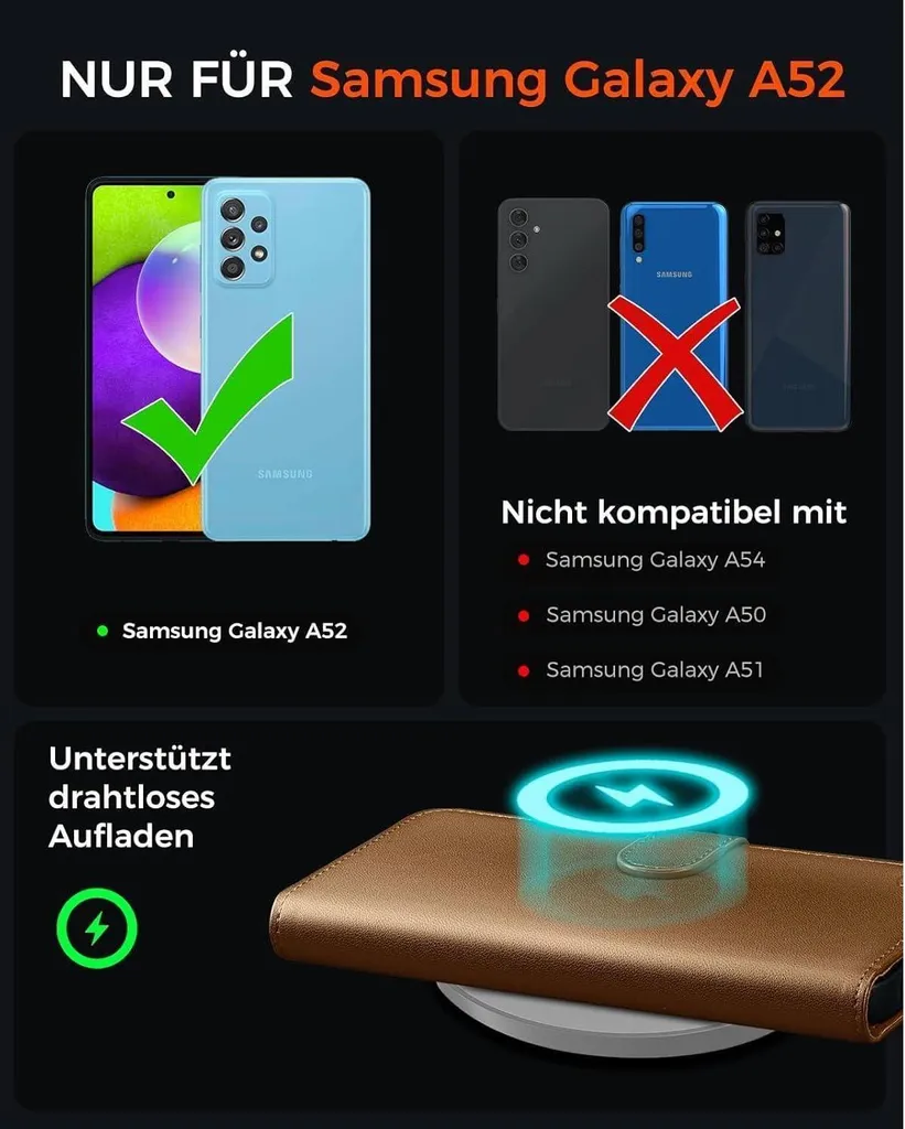 Custodia Samsung A52S 5G Marrone Robusta con Stand e Vetro Blindato - 7