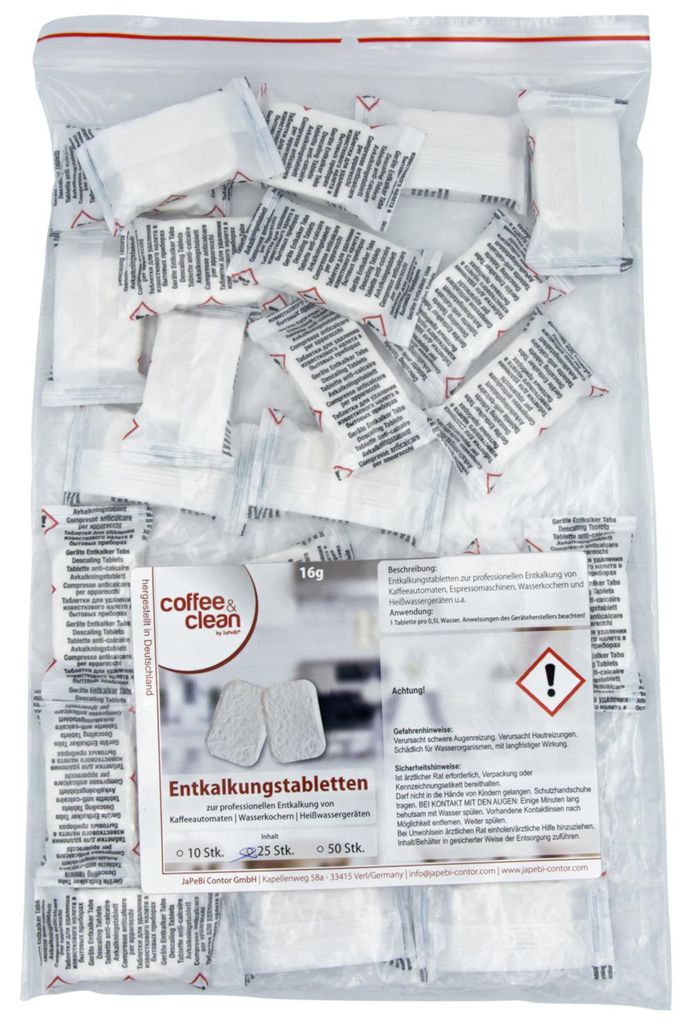 25 Entkalkungstabletten Entkalker-Tabs 16g für Produktbild 