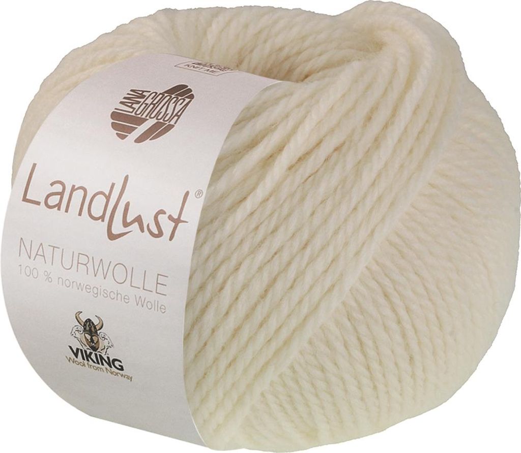 Lana Grossa - Landlust Naturwolle 0001 wollweiß Produktbild 