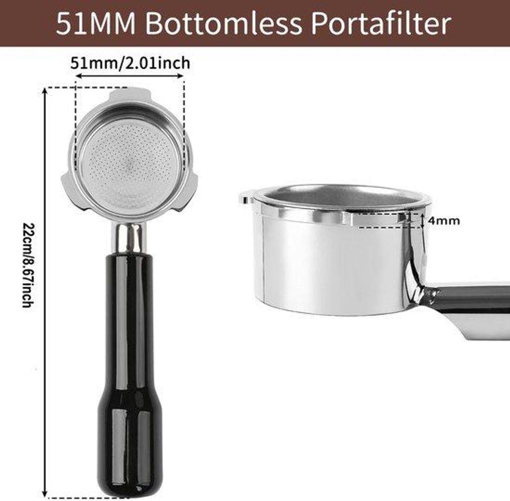 Handfilter für CM5418, handliches Filtergerät mit 3 Ösen und Sieb, geeignet für 3700Essential und 5418Pro, Filterhalter aus Edelstahl.
