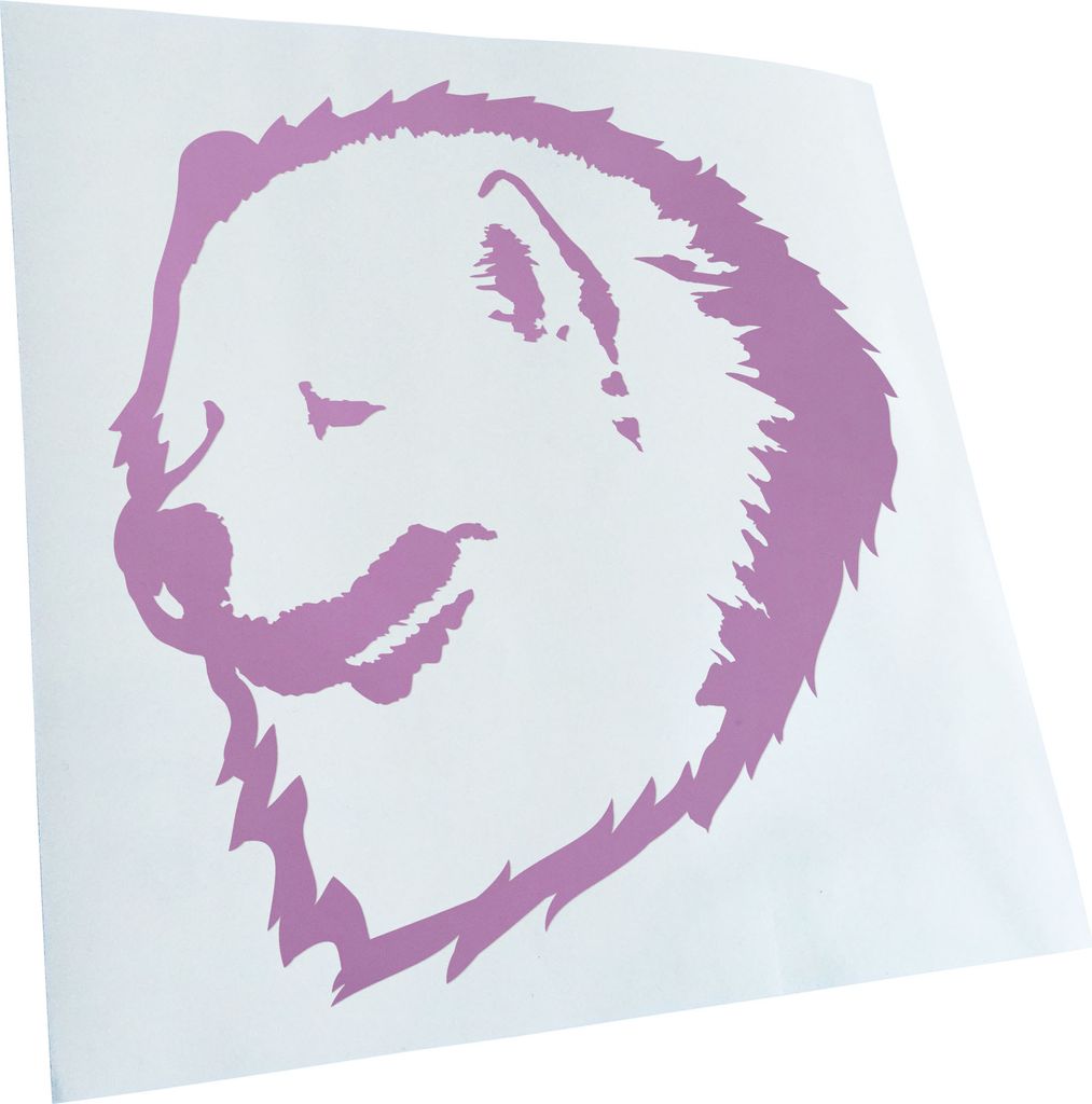 Kiwistar - Autoaufkleber - Samoyed Hund - Flieder - 30x27cm - Aufkleber für Auto, Laptop, Fahrrad, LKW, Motorrad Mehrfarbig JDM Decal Racing