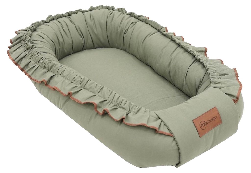 Mordesign Morremix Rüschen-Babynest in Khaki, klein Produktbild 