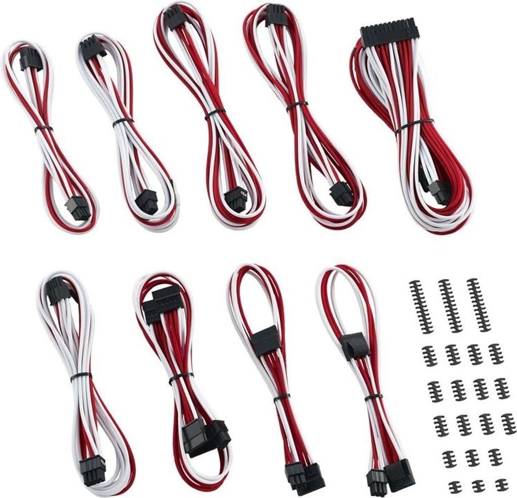 CableMod Classic ModMesh C-Series Kabel Kit Corsair RMi & RMx weiß/rot