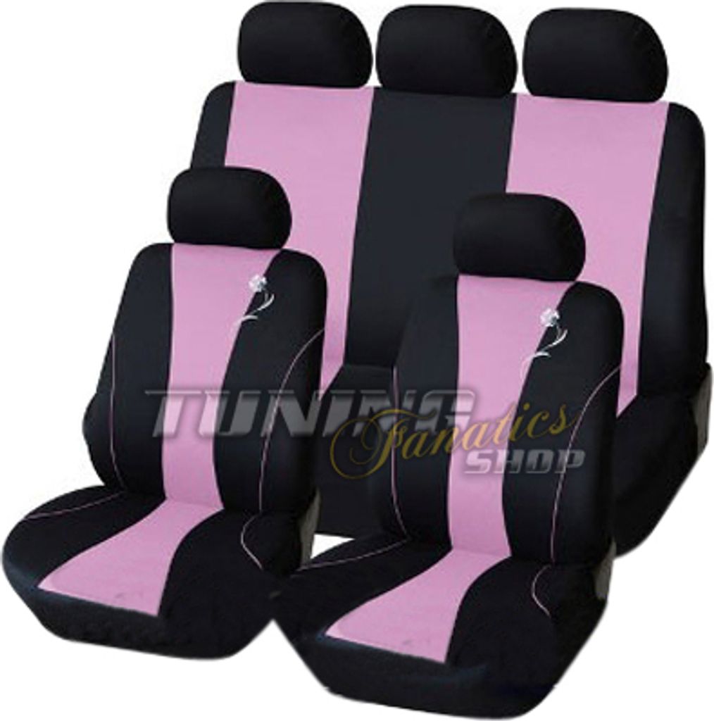 Sitzbezug Sitzbezüge Schonbezüge Bezug Sitz Schwarz Pink SET für viele Fahrzeuge