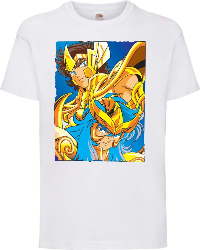 Kinder T-Shirt Saint Anime Seiya Knights Of The Zodiac Saint Anime Seiya Knights Of The Zodiac, 5-6 Jahr - 116 / Weiß