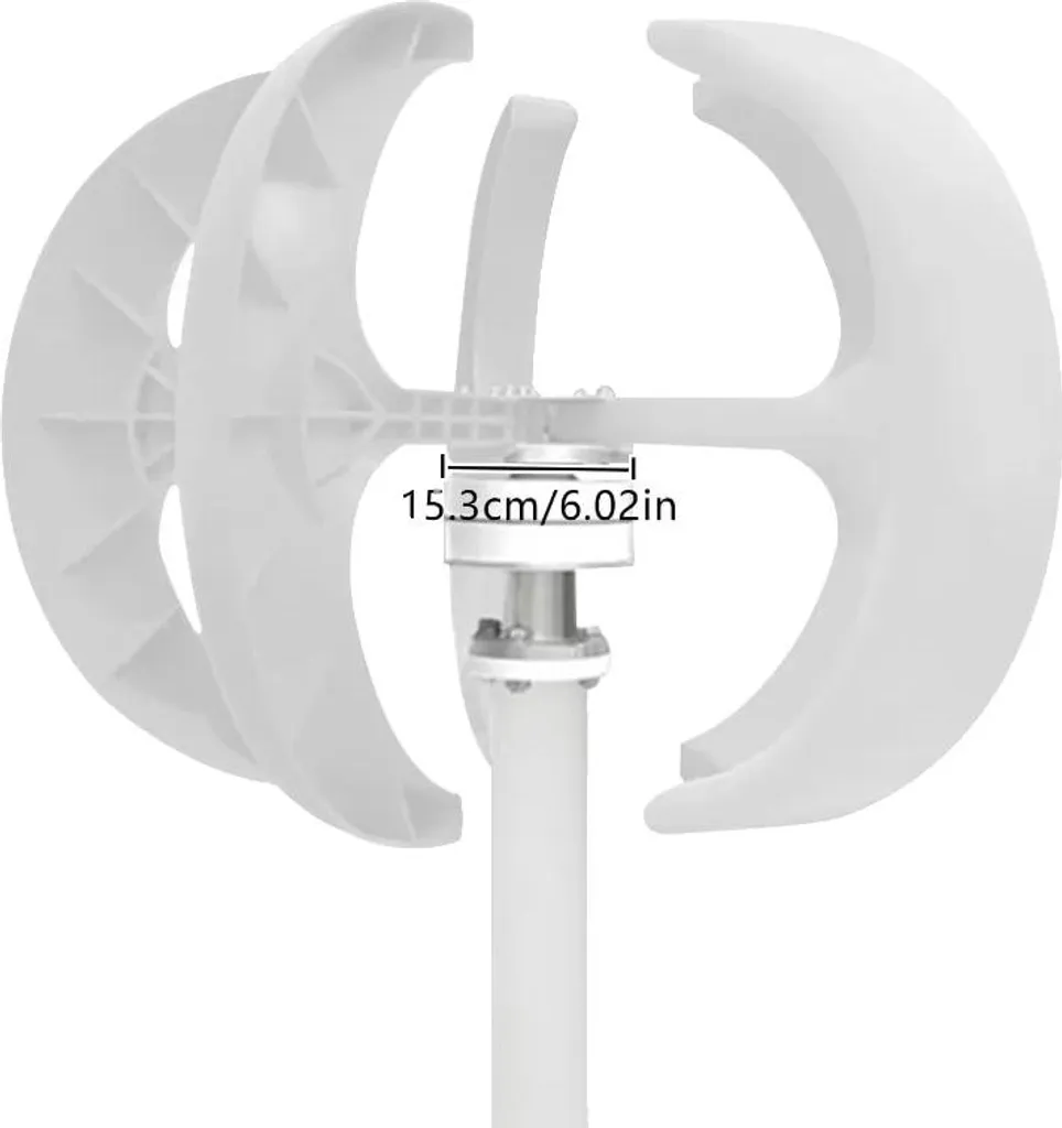 Générateur de vent 600W vertical lanterne blanche pour maison isolée