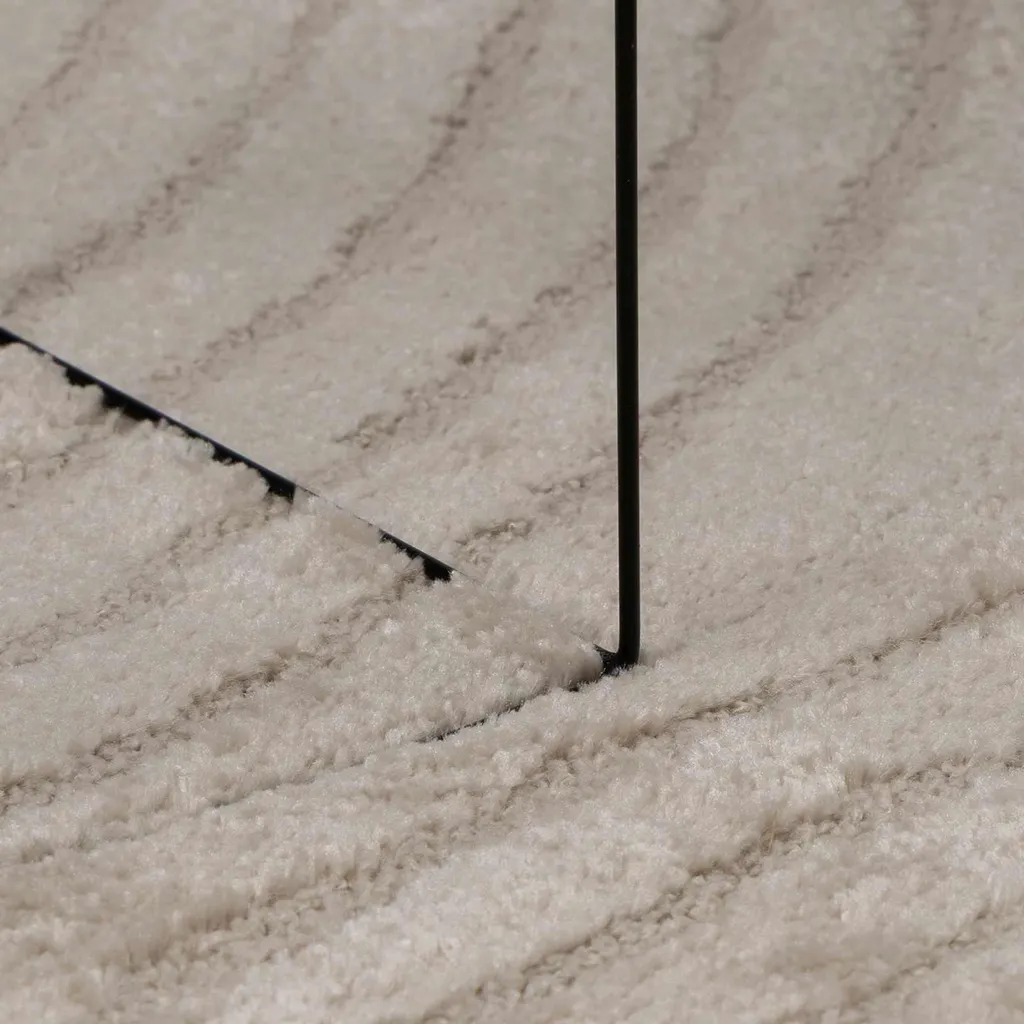 vidaXL Tapis GALATI Beige 200 x 140 cm en Polyester de Haute Qualité