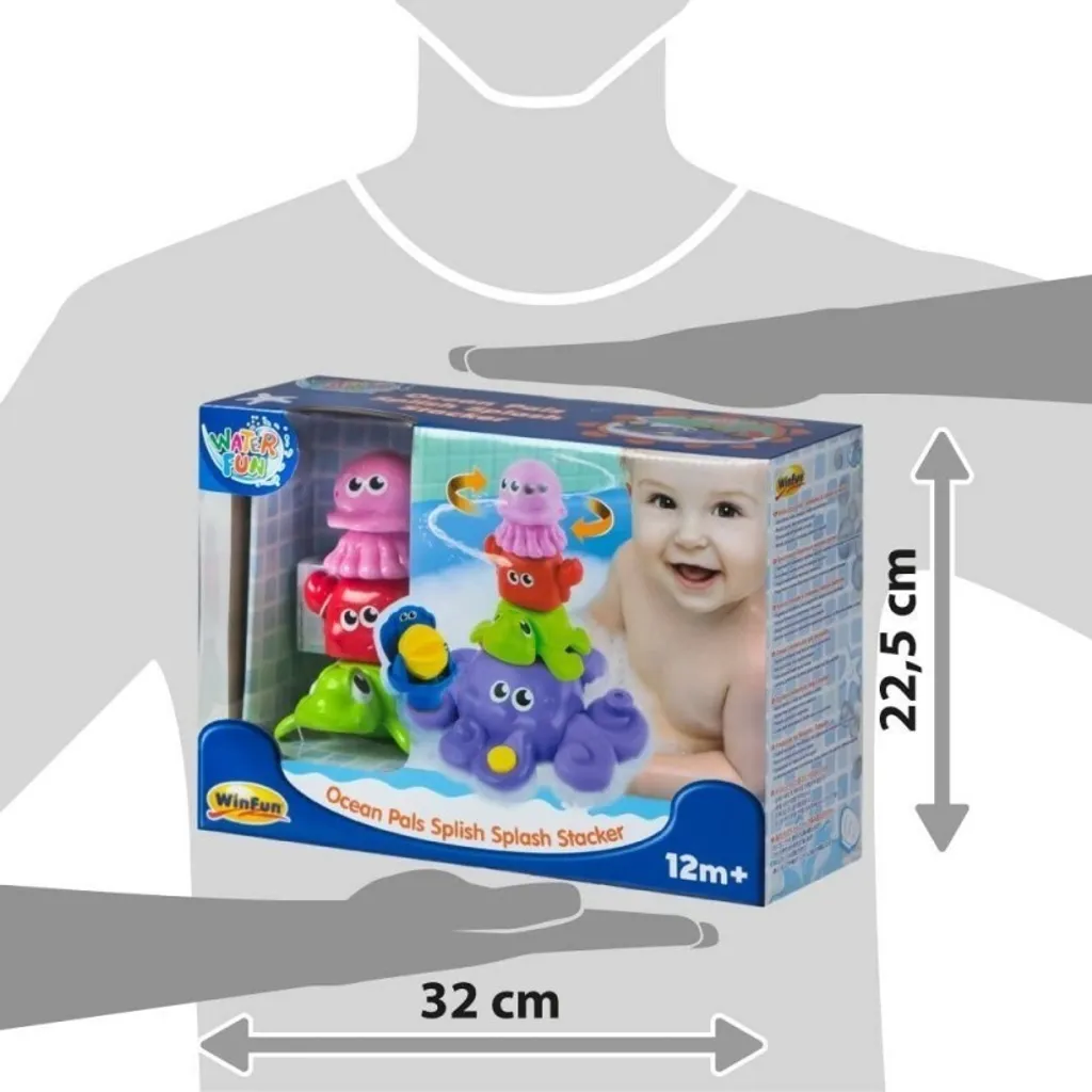 WINFUN Empileur Splish Splash Amis de l'Océan Jouet Bain Bébé - 6