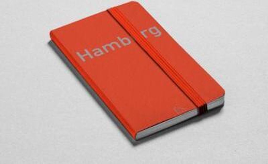 Notizbuch Hamburg Pocketformat mit 32 Fotomotiven und Übersichtskarte