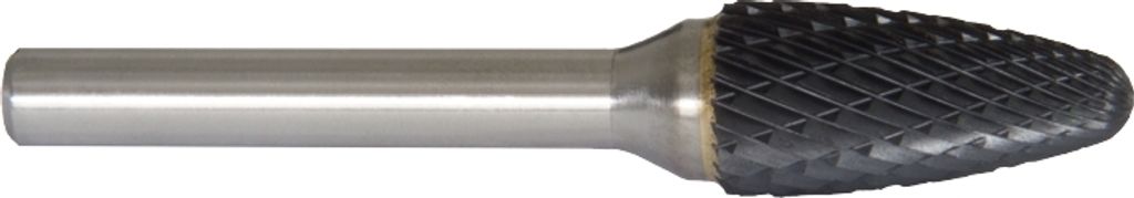 Hartmetall Frässtift TiAlN - Form F, Rundbogen, Größen:Ø 12 / Arbeitslänge = 25