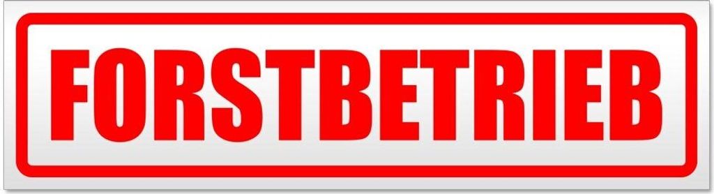 Kiwistar - Autoaufkleber - Rot - 45 x 12 cm - Forstbetrieb - Hinweis Aufkleber Sticker für Auto, Kfz, Fahrrad, PKW, LKW