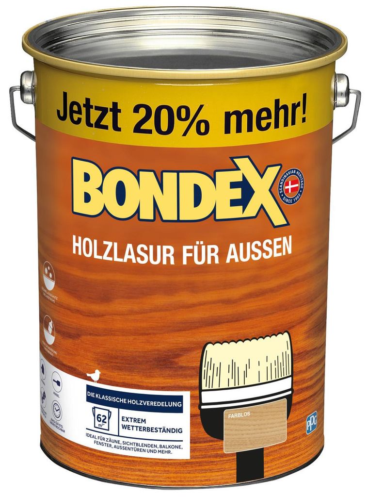 Bondex Holzlasur 4,8 L Farblos Produktbild 