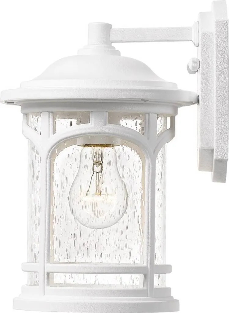 Applique d'extérieur robuste E27 60W blanche Marblehead étanche IP44