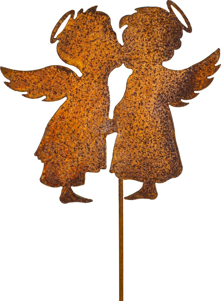 Engel Rost Deko Figuren für den Garten, den Balkon oder die Haustüre