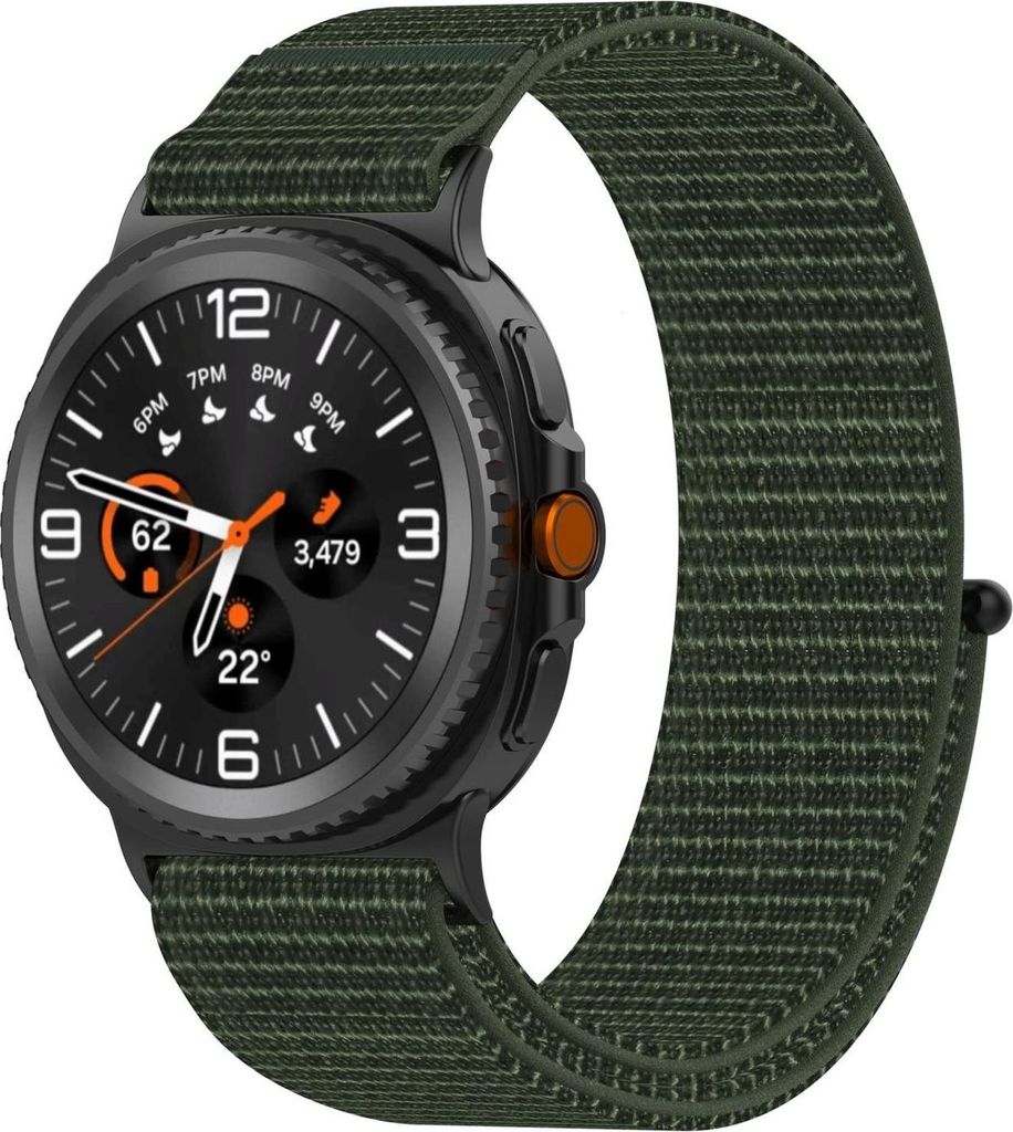 Für Samsung Galaxy Watch 8 / 8 Classic / Ultra 2 Nylon Elastisches Klettverschluss Ersatz Armband Grün