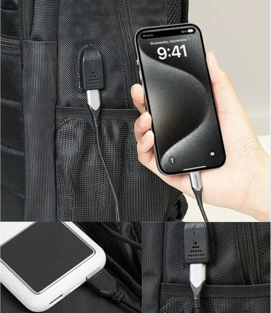 Vention KRK BK Sac dos informatique 15.6 pouces imperméable et robuste