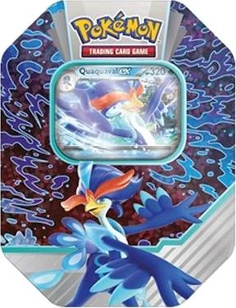 Pokémon Paldea Partners Quaquaval ex Tin : Protégez et Boostez vos Decks