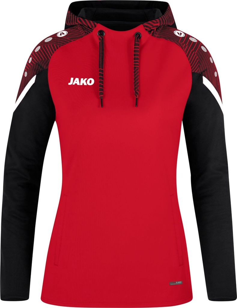 Jako Performance Kapuzensweat Damen - Rot / Schwarz