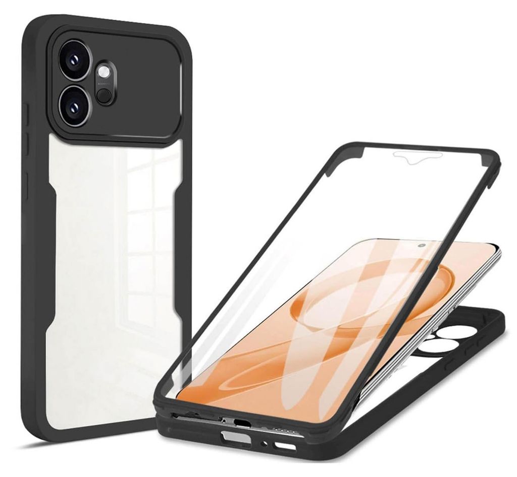 360 Grad Handyhülle Kunststoff für Honor 600 mit Display & Produktbild 