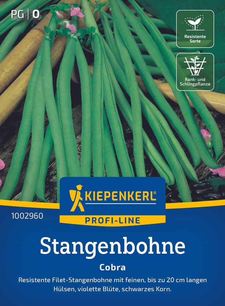 Kiepenkerl Stangenbohnensamen Cobra Phaseolus vulgaris 15-20 Stangen