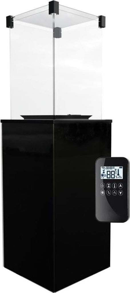 Terrassenheizer Patio Glas schwarz automatische Steuerung 8,2kW