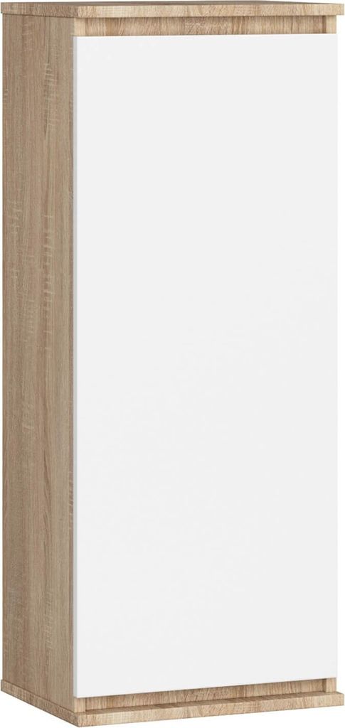 Hängender Schrank AKORD W40 Sonoma-Eiche 40 cm Front Weiß B40 x H99 x T30 cm
