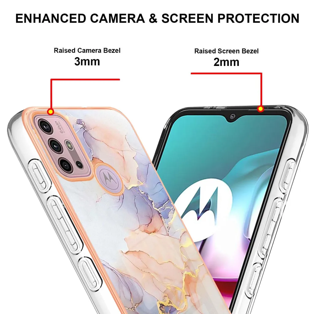 Lankashin Cover Portafoglio In Vera Pelle Per Motorola Moto G10/G30/G20 6.5