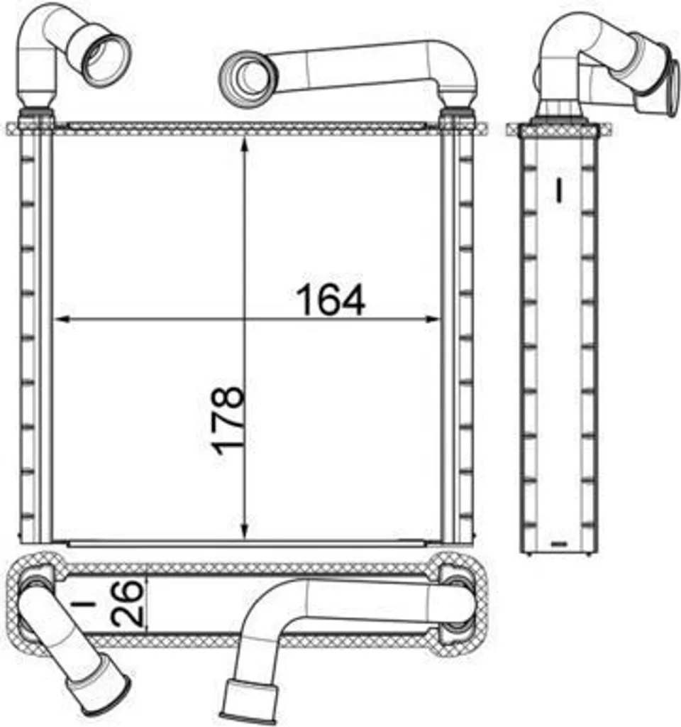 Radiateur de Chauffage MAHLE pour VW Passat Skoda Kodiaq et MAN TGE
