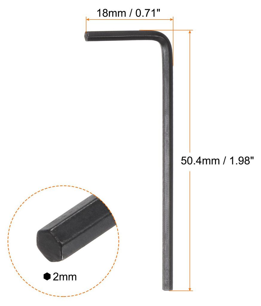 30Stk Innensechskantschlš¹ssel Schraubenschlš¹ssel 2mm Metrisch CR-V L Geformt Sechseck Kopf Reparatur Werkzeug