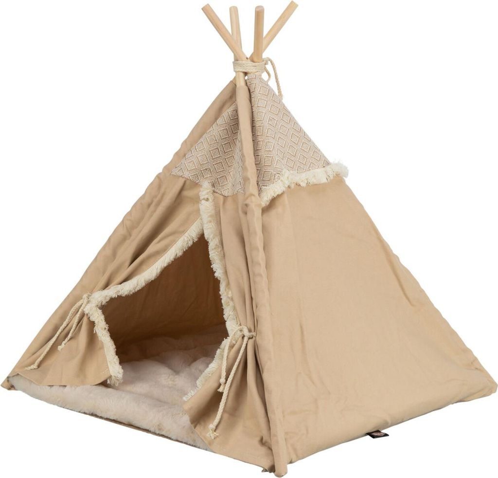 TRIXIE Tipi Boho - beige - 55 × 65 × 55 cm Produktbild 