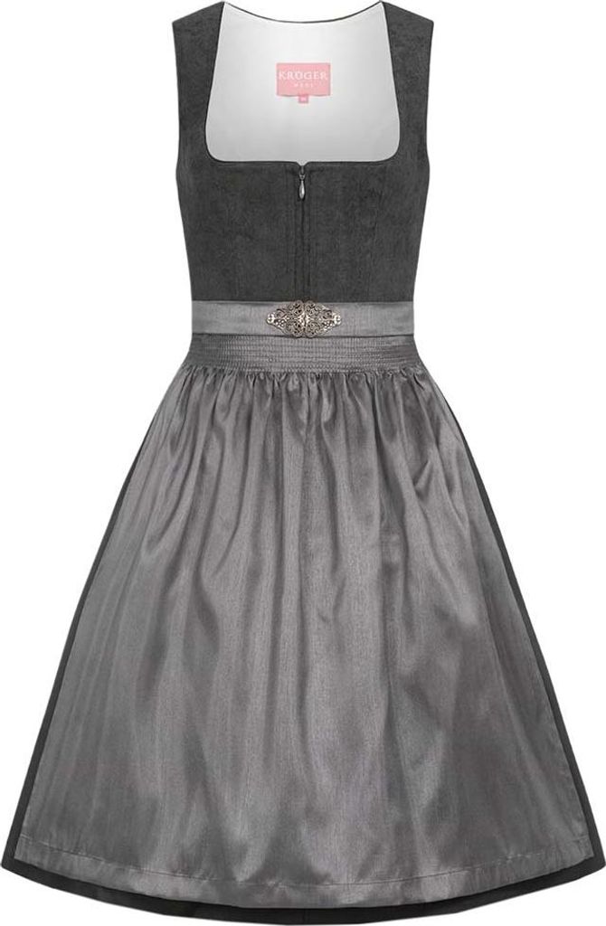 Dirndl Evi 60cm Länge anthrazit 30