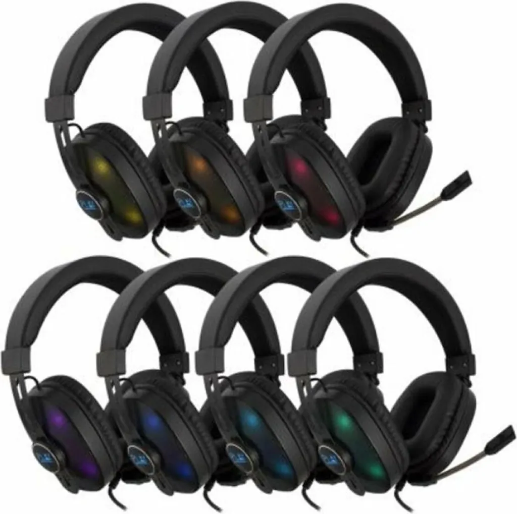 Casque Gaming pour Streaming et Chat Vocal avec Micro et LED Multicolores - 3