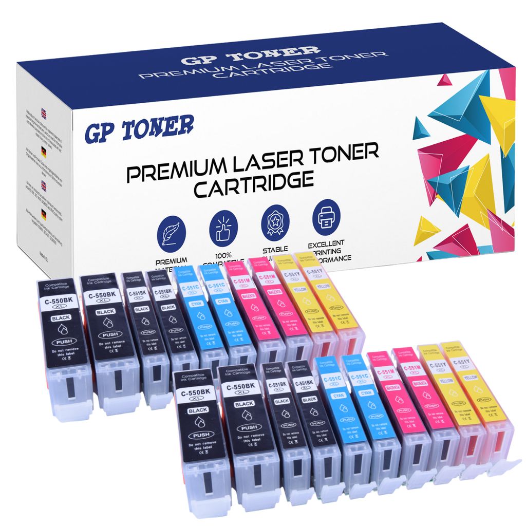 20x Inkoustové kazety pro CANON PIXMA IP7250 MG6350 MG7150 Obrázek produktu 
