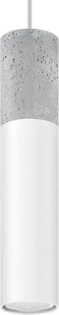 Lampada Sospensione Design Cemento Bianco LUMILO ONJO 1 Attacco GU10