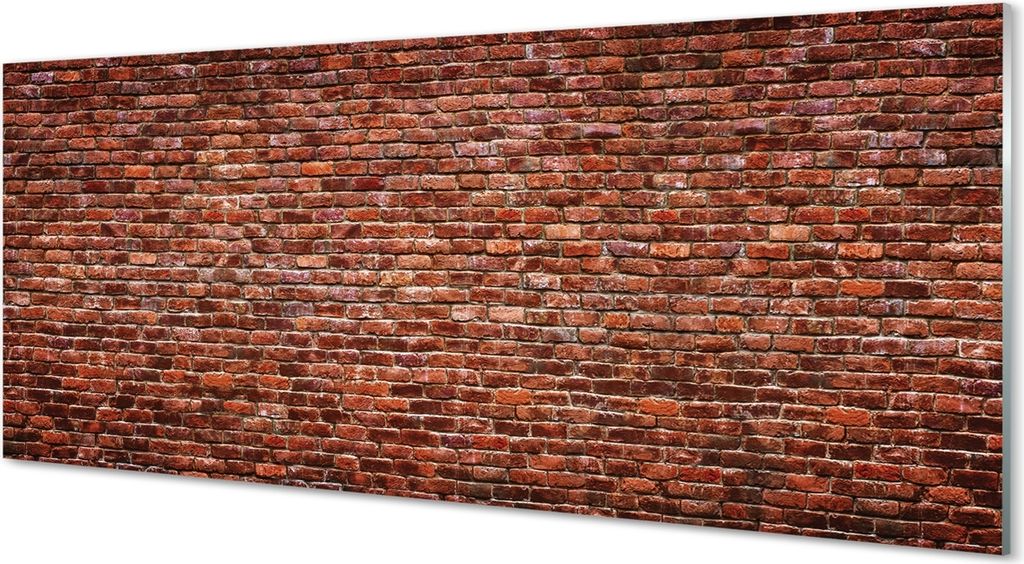Glasbilder 125x50 Wandkunst Steinbacksteinmauer