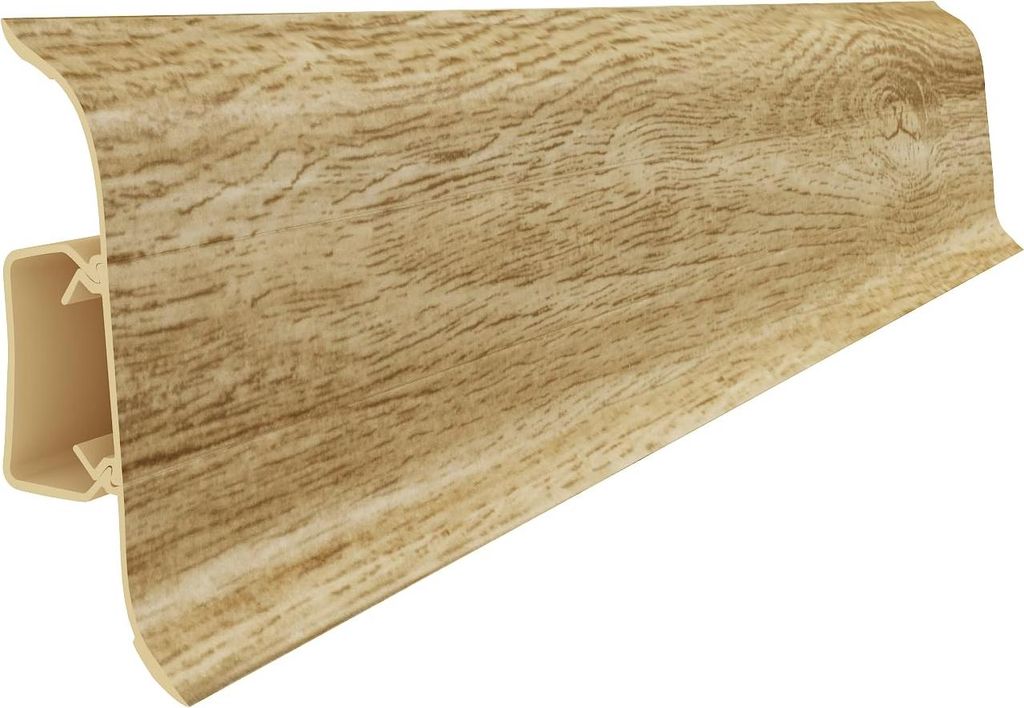 VILO SMART FLEX PVC Sockelleiste 2,5 m (55x20 mm) - Fußleiste mit Kabelkanal, Wasserfest, Kratzfest, Flexible Bodenleiste (1 Stück)