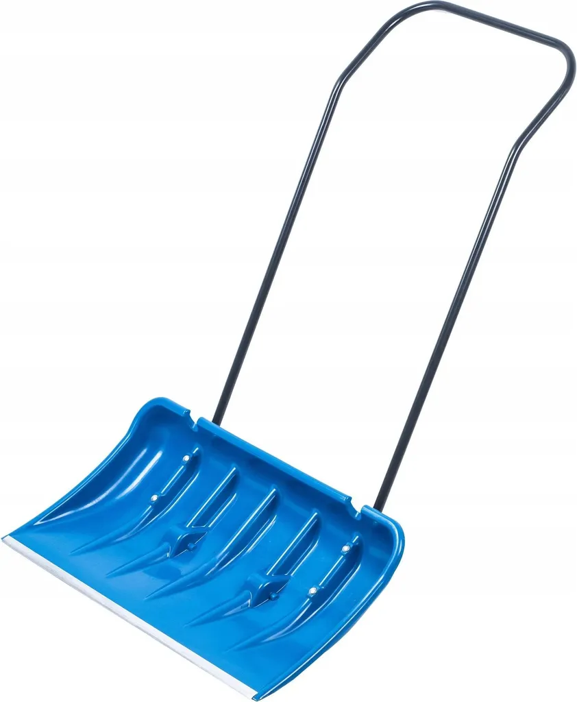 Pousse-neige à roues orientable 74cm bleu pour dégager le jardin