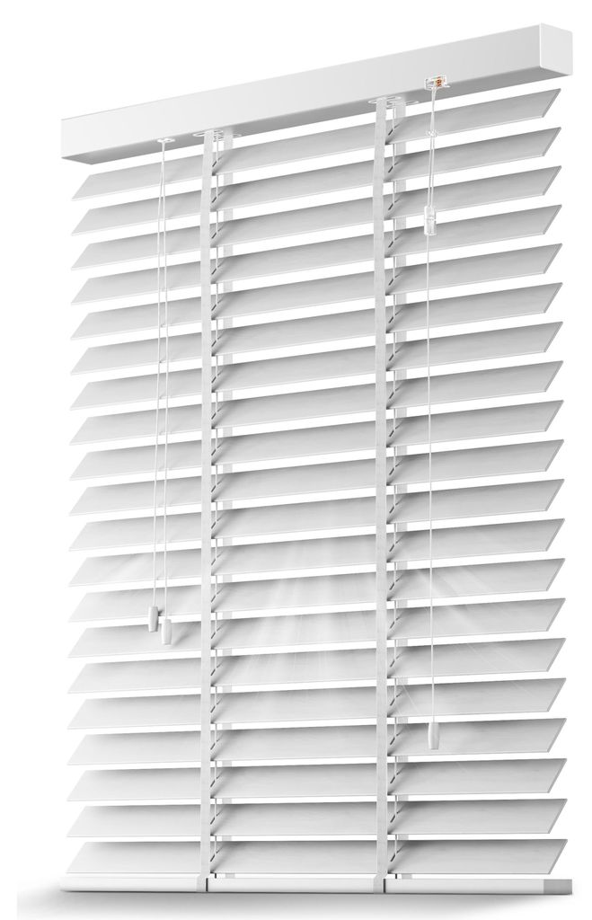 Sol Royal Holzjalousie 50mm Rollo SolDecor BE5, 140x180cm, Weiß