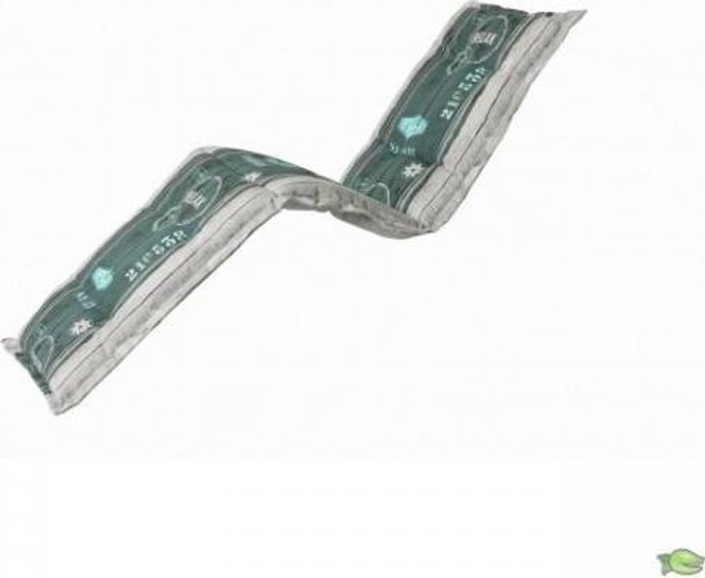 Madison Ligbed Kissen 65x200 cm Megg Blau - Komfortables Gartenliegekissen mit verstellbarem Band und Knöpfen