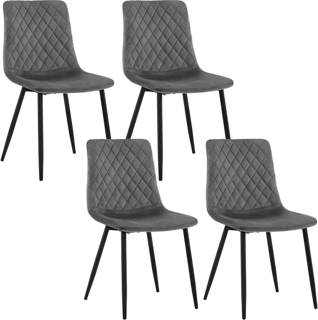 EUGAD Esszimmerstühle 4er Set, Polsterstuhl, Samtsitz Produktbild 