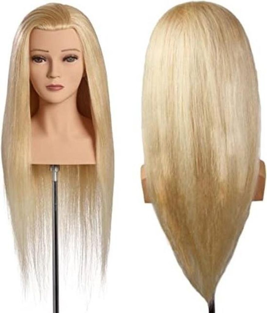 Gratfied – Übungskopf für Friseure – Übungspuppe für Friseure – Übungskopf für Echthaar