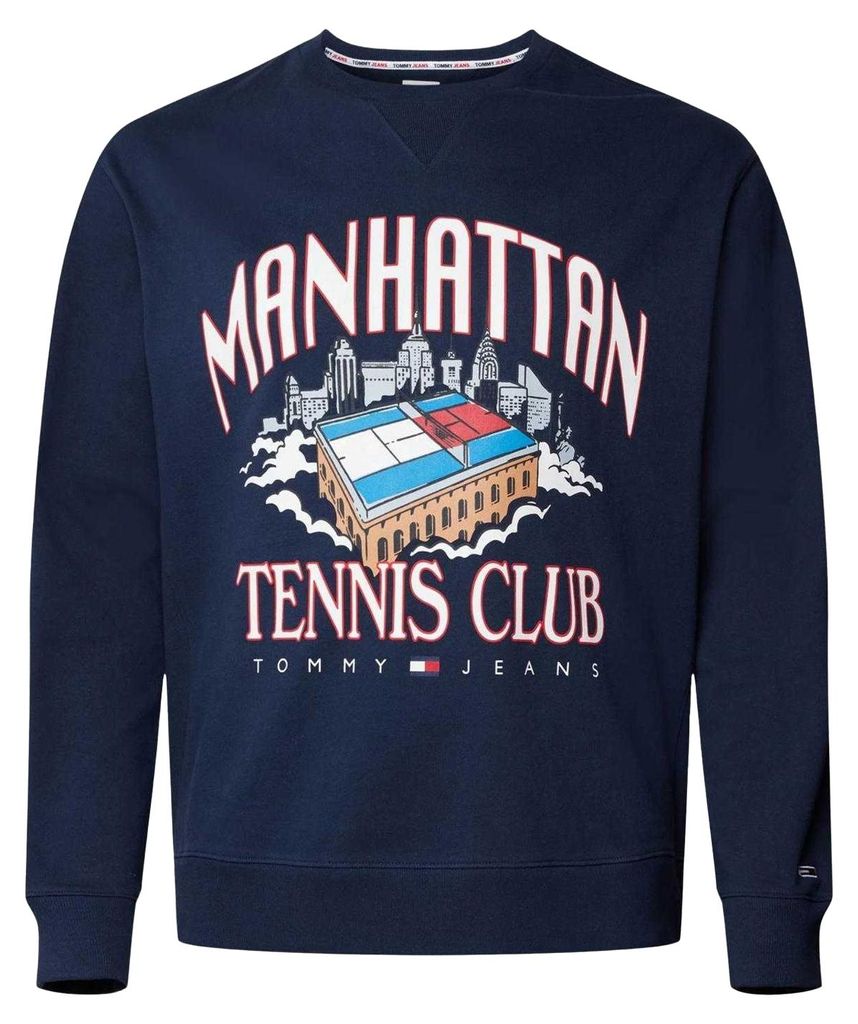 Tommy Jeans - "Manhattan Tennis Club" Sweatshirt für Herren NA328 (4XL) (Dunkles Marineblau)