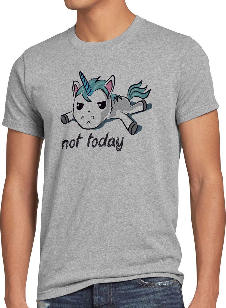 style3 Not today Unicorn Einhorn Herren T-Shirt