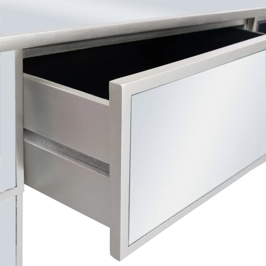 Table de Maquillage avec Miroir et Tabouret en MDF Blanc - vidaXL - 11