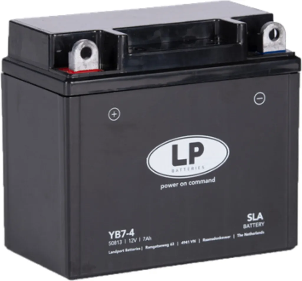 Batterie AGM 12V 7Ah MS LB7-4 étanche et sans entretien pour motards