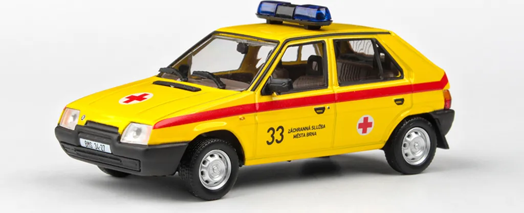 Véhicule miniature de secours Škoda Favorit 136 L 1988 Abrex 1:43